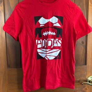 Adidas Kids Red Graphic sport design T-Shirt